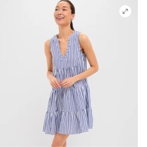 Tuckernuck Pomander Place Striped Cotton Kenzo Dress Blue and White Size M